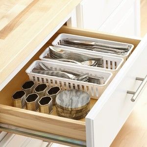 Utility  Drawer Baskets Set of 3 for Storage Narrow